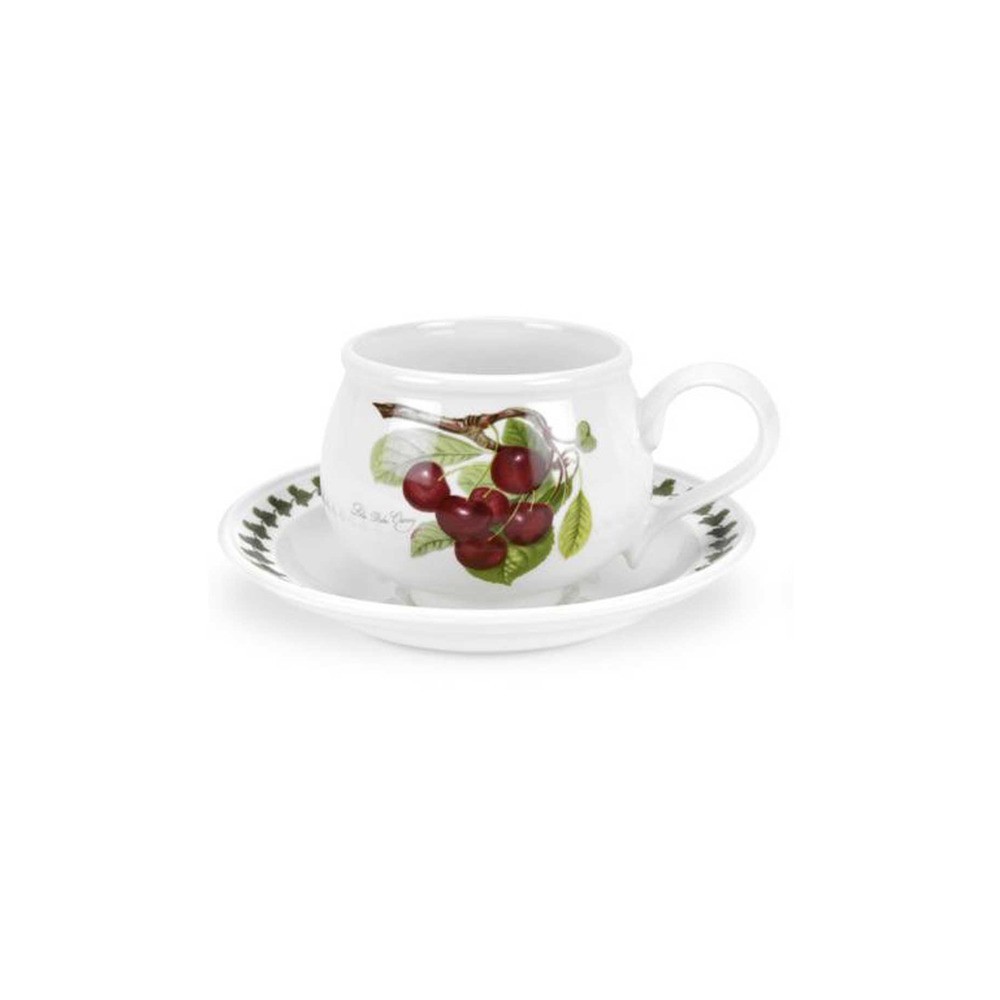Чашка чайная с блюдцем Portmeirion "Помона. Вишня" 200мл, Фаянс, Portmeirion, Великобритания