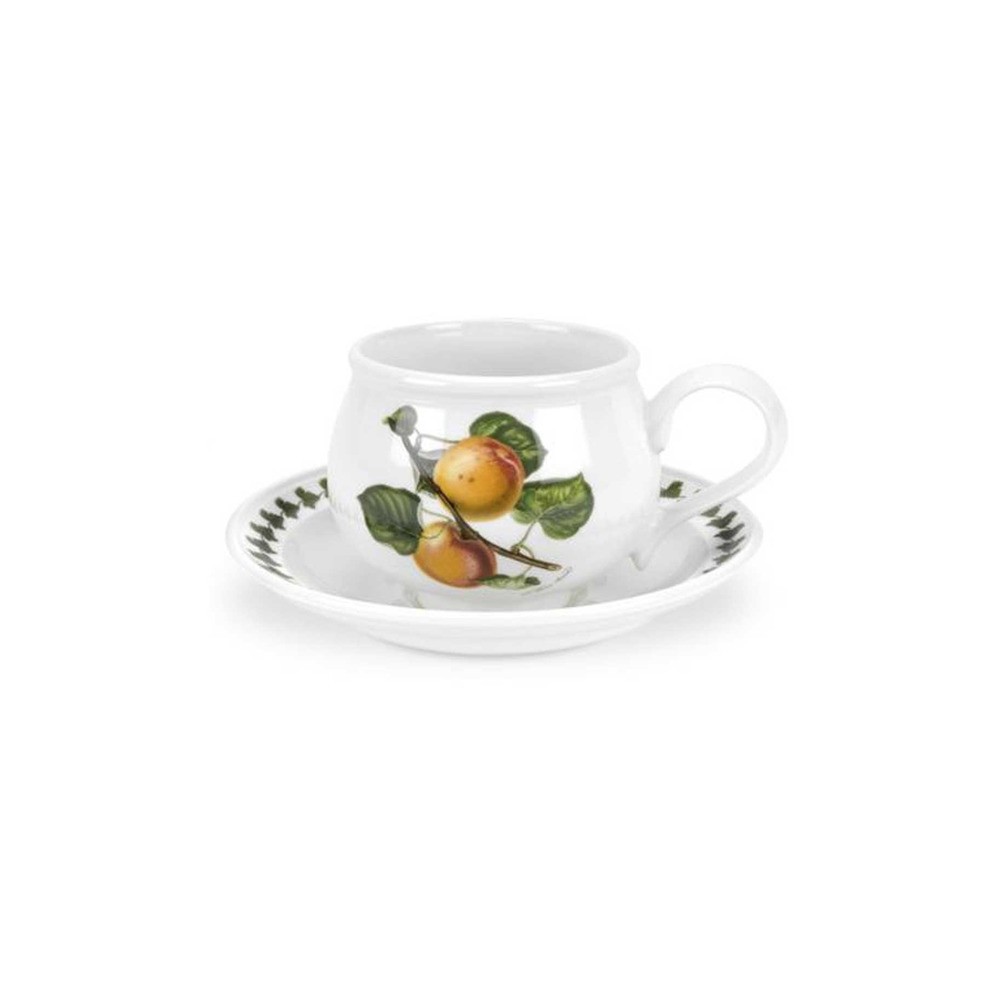 Чашка чайная с блюдцем Portmeirion "Помона. Абрикос" 200мл, Фаянс, Portmeirion, Великобритания