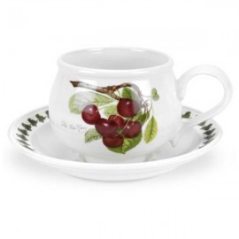 Чашка для завтрака с блюдцем Portmeirion "Помона. Вишня" 270мл, Фаянс, Portmeirion, Великобритания