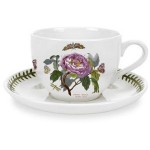 Чашка для завтрака с блюдцем Portmeirion "Ботанический сад. Пион" 500мл, Фаянс, Portmeirion, Великобритания