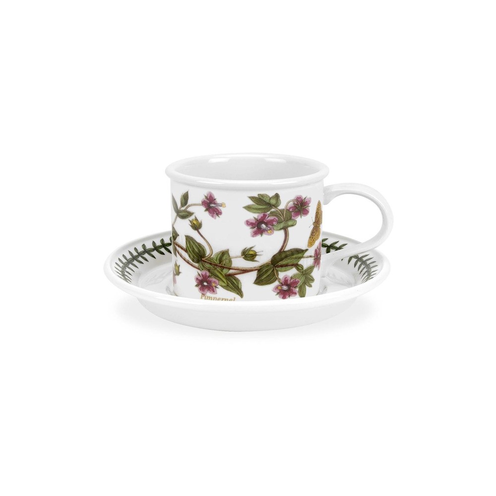 Чашка для мокко с блюдцем Portmeirion "Ботанический сад. Анагаллис" 100мл, Фаянс, Portmeirion, Великобритания
