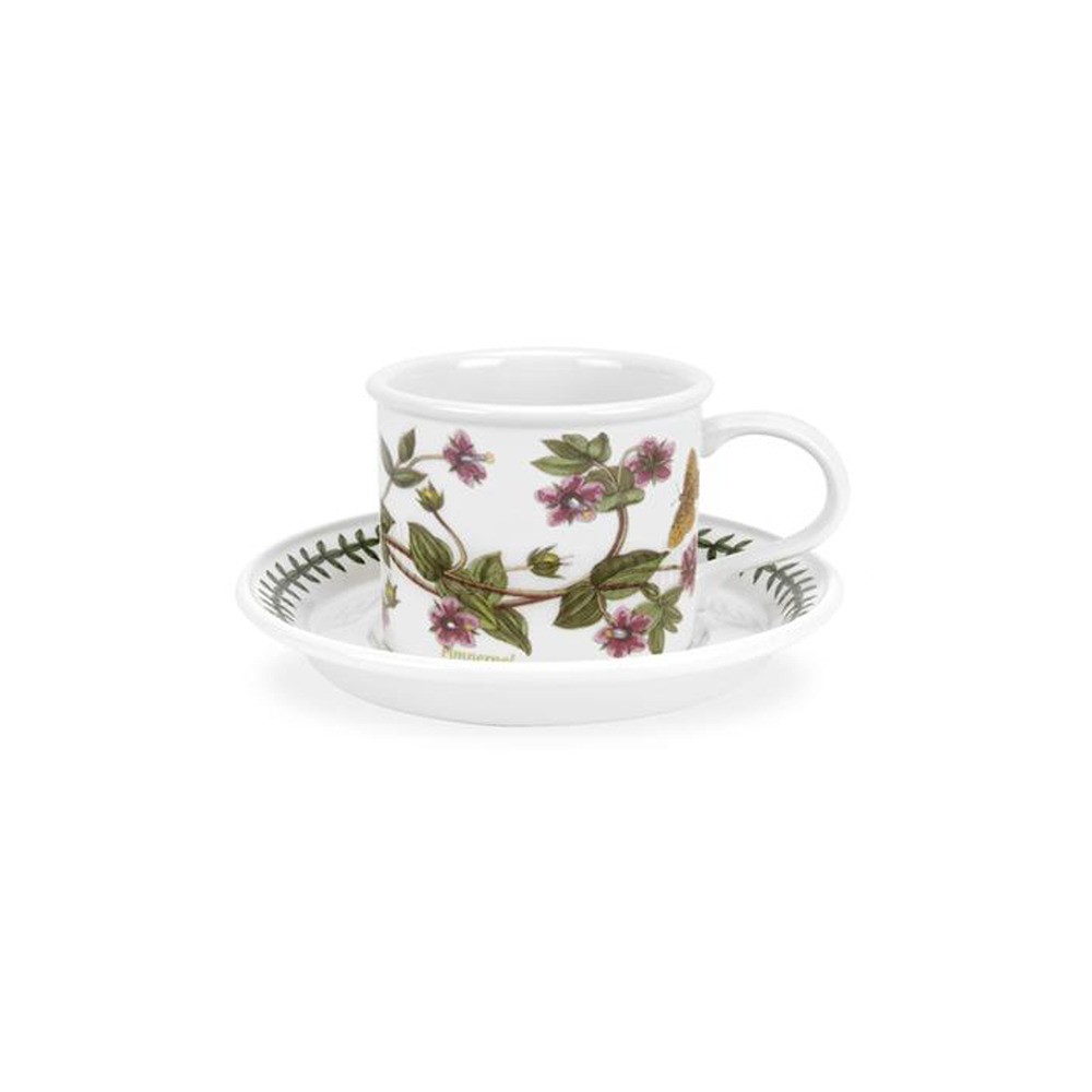 Чашка чайная с блюдцем Portmeirion "Ботанический сад. Анагаллис" 200мл, Фаянс, Portmeirion, Великобритания