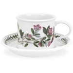 Чашка чайная с блюдцем Portmeirion"Ботанический сад. Рододендрон" 200мл, Фаянс, Portmeirion, Великобритания