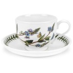 Чашка чайная с блюдцем Portmeirion "Ботанический сад. Вероника" 200мл, Фаянс, Portmeirion, Великобритания