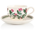 Чашка чайная с блюдцем Portmeirion "Ботанический сад. Рододендрон" 200мл, Фаянс, Portmeirion, Великобритания