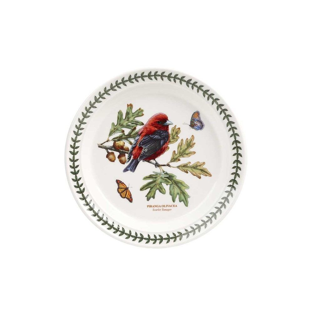 Тарелка закусочная Portmeirion "Ботанический сад. Птицы. Пиранга"20см, Фаянс, Portmeirion, Великобритания