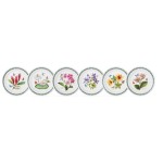 Набор тарелок обеденных Portmeirion "Ботанический сад. Экзотические цветы" 25см, 6 шт, Фаянс, Portmeirion, Великобритания
