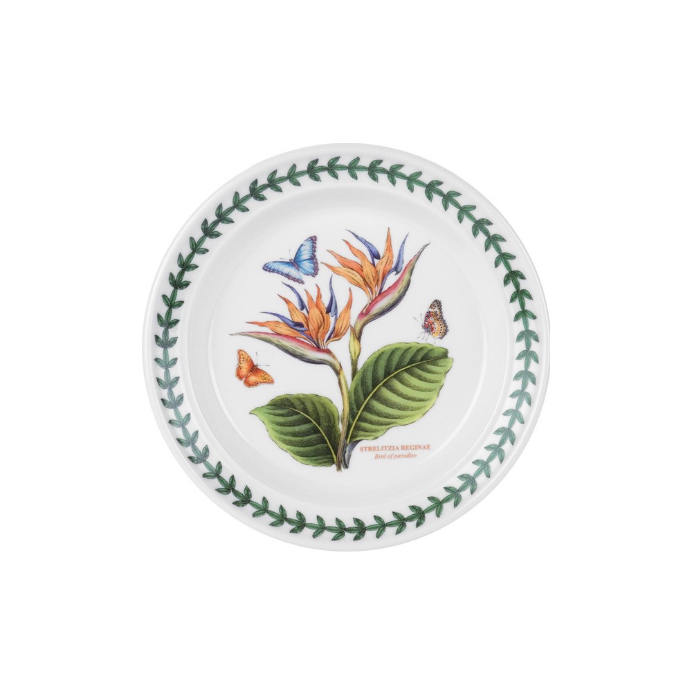 Тарелка пирожковая Portmeirion "Ботанический сад. Экзотические цветы. Райская птица" 18см, Фаянс, Portmeirion, Великобритания