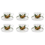 Набор чашек чайных с блюдцами Portmeirion "Помона" 200 мл, 6 шт, Фаянс, Portmeirion, Великобритания