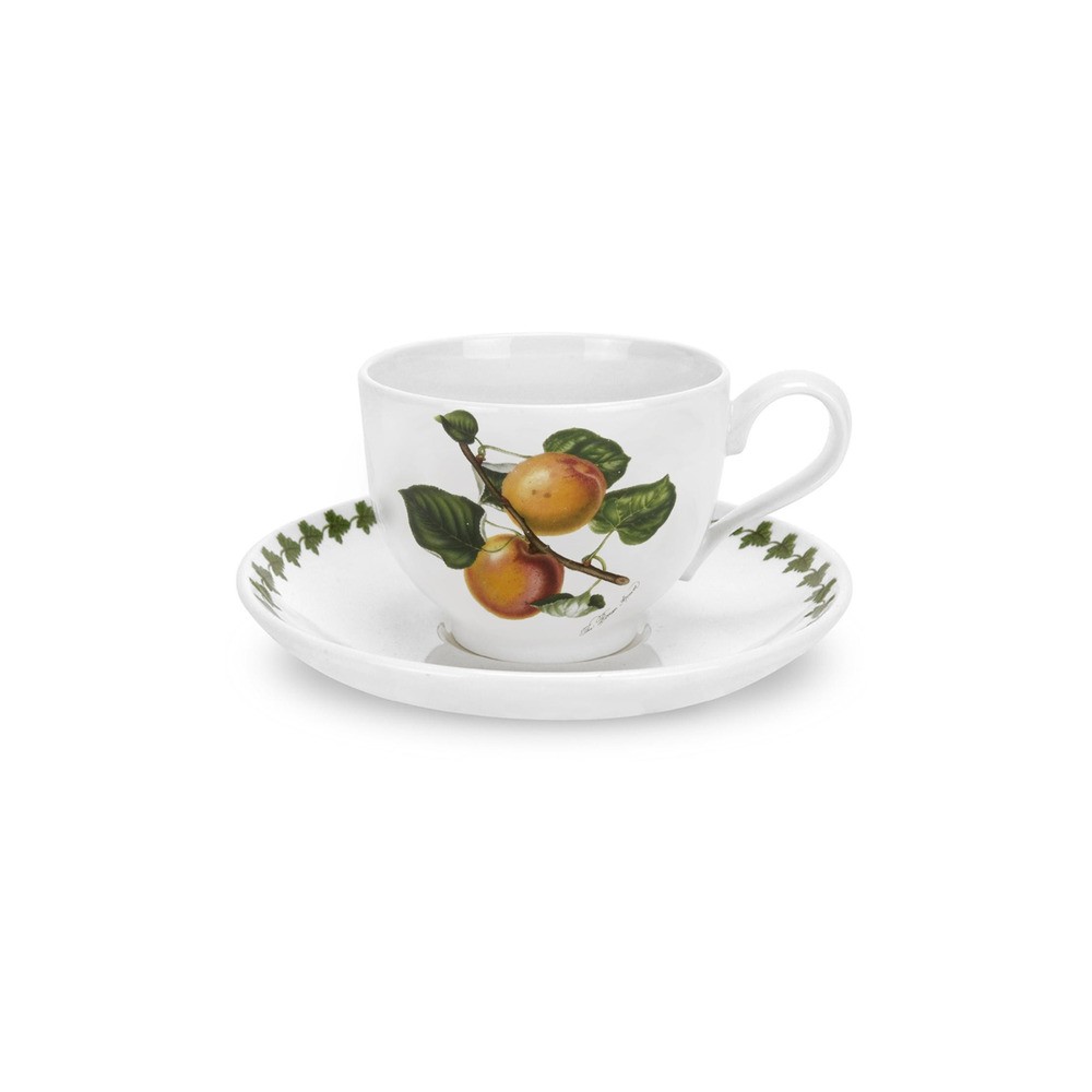 Чашка чайная с блюдцем Portmeirion "Помона. Абрикос" 200мл, Фаянс, Portmeirion, Великобритания
