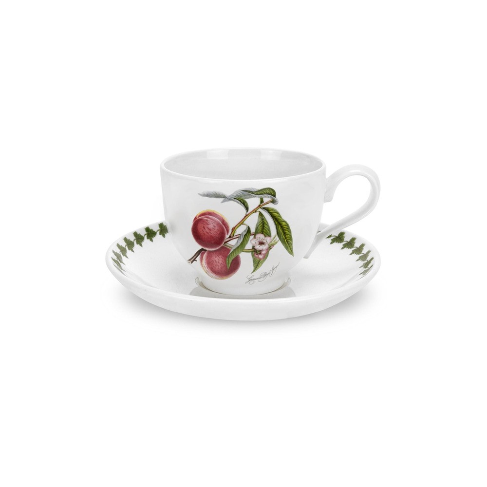 Чашка чайная с блюдцем Portmeirion "Помона. Персик" 200мл, Фаянс, Portmeirion, Великобритания
