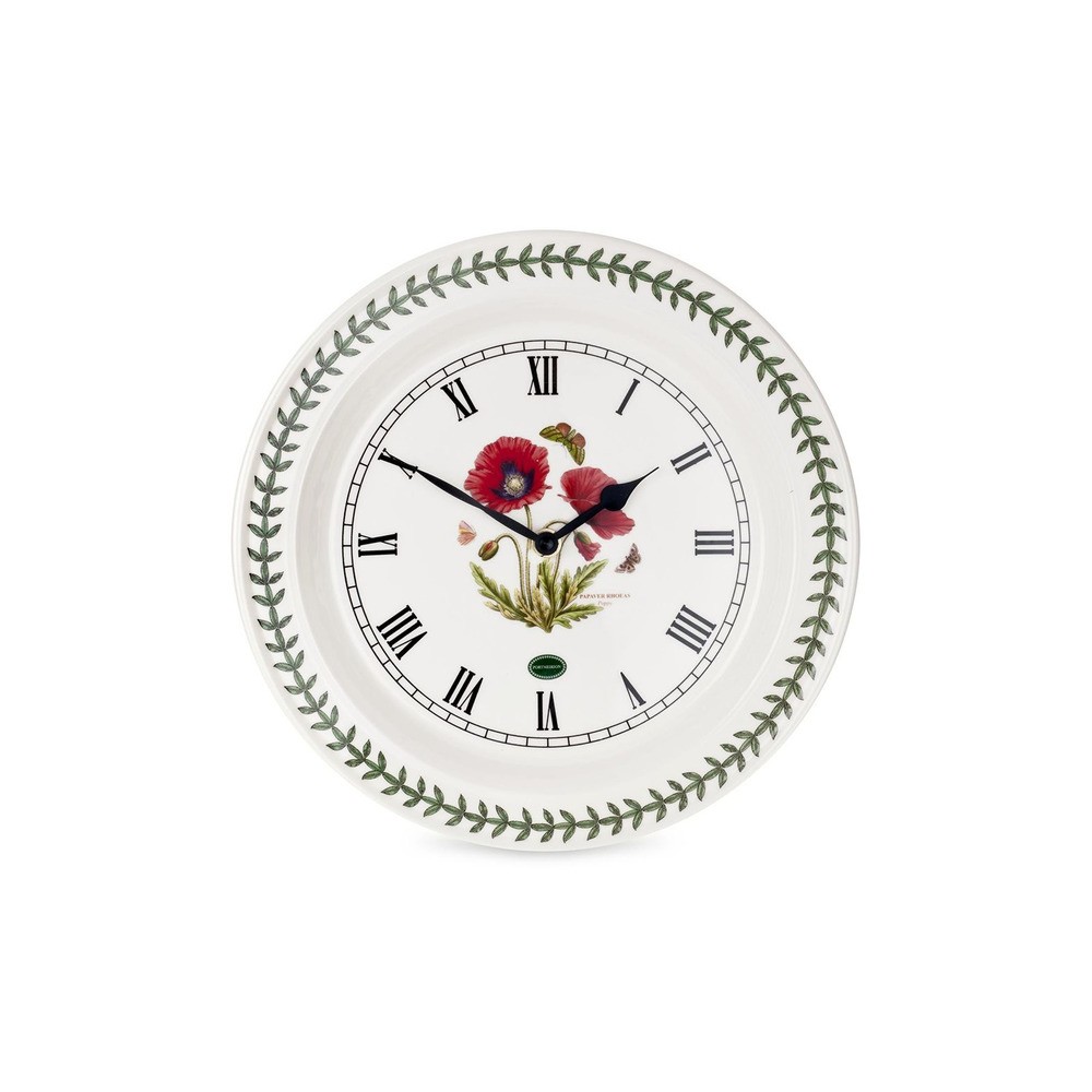 Часы настенные Portmeirion "Ботанический сад. Мак" 25см, Фаянс, Portmeirion, Великобритания
