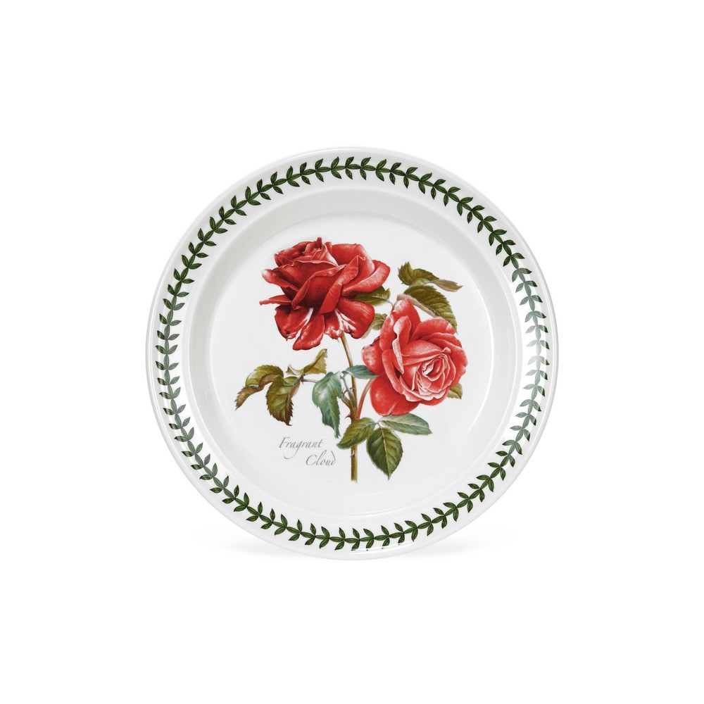 Тарелка закусочная Portmeirion "Ботанический сад.Розы. Ароматное облако, красная роза" 20см, Фаянс, Portmeirion, Великобритания