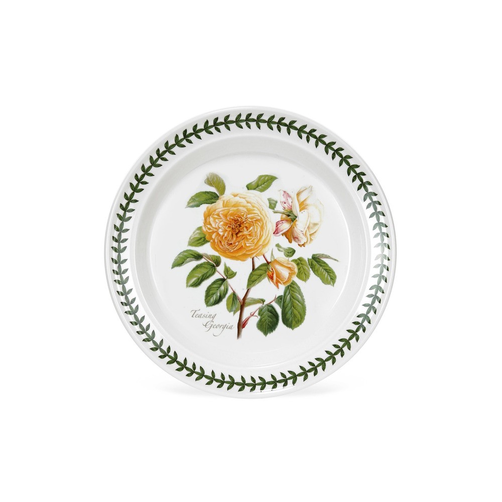 Тарелка десертная Portmeirion "Ботанический сад. Розы. Джорджия, желтая роза" 18см, Фаянс, Portmeirion, Великобритания