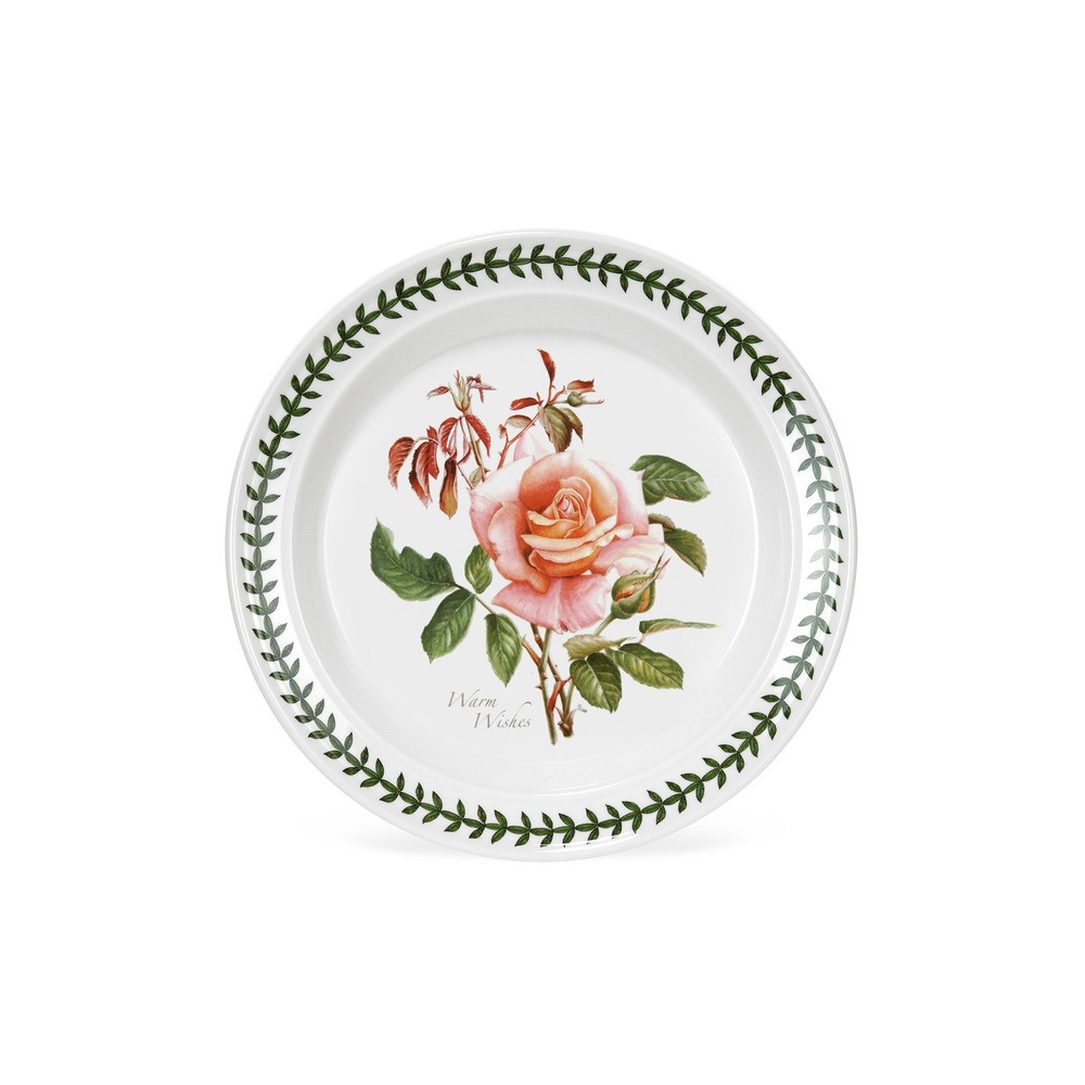 Тарелка десертная Portmeirion "Ботанический сад. Розы. Наилучшие пожелания, чайная роза" 18см, Фаянс, Portmeirion, Великобритания