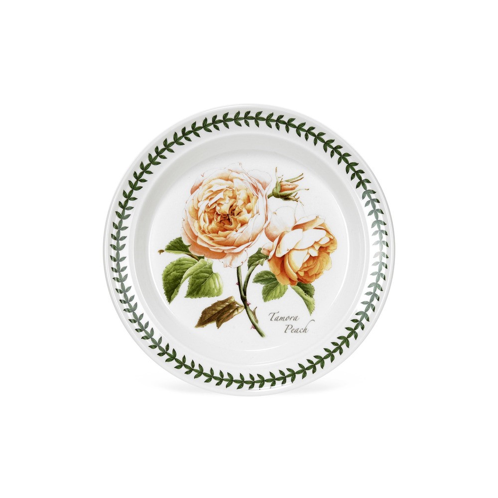 Тарелка закусочная Portmeirion "Ботанический сад. Розы. Тамора, персиковая роза" 20см, Фаянс, Portmeirion, Великобритания