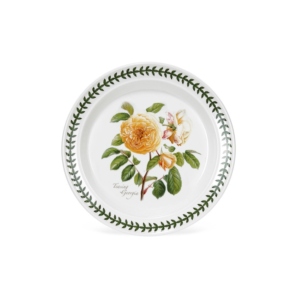 Тарелка закусочная Portmeirion "Ботанический сад. Розы. Джорджия, желтая роза" 20см, Фаянс, Portmeirion, Великобритания