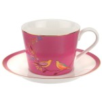 Чашка чайная с блюдцем Portmeirion "Сара Миллер. Челси"200мл (розовая), Фарфор, Portmeirion, Великобритания