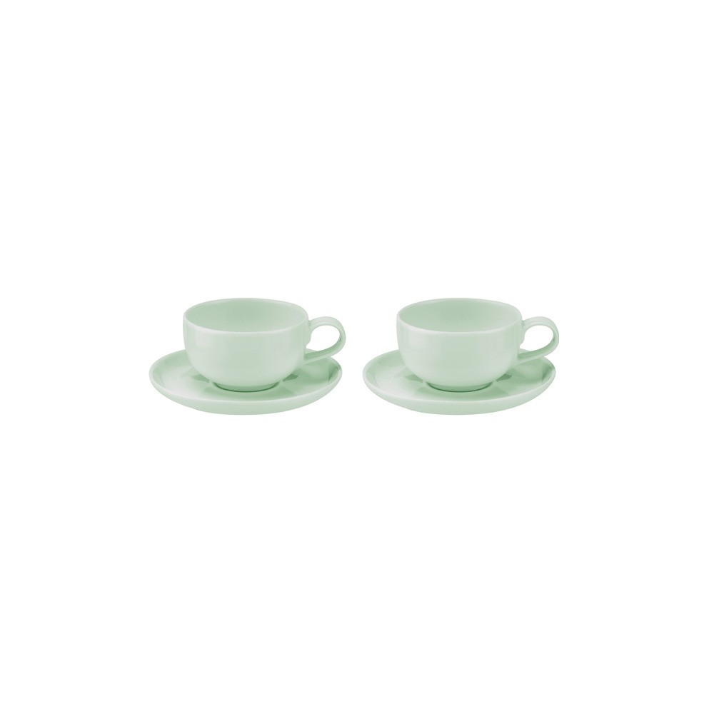 Набор чашек чайных с блюдцем Portmeirion "Выбор Портмейрион" 100мл, 2 шт (зеленый), Фарфор, Portmeirion, Великобритания