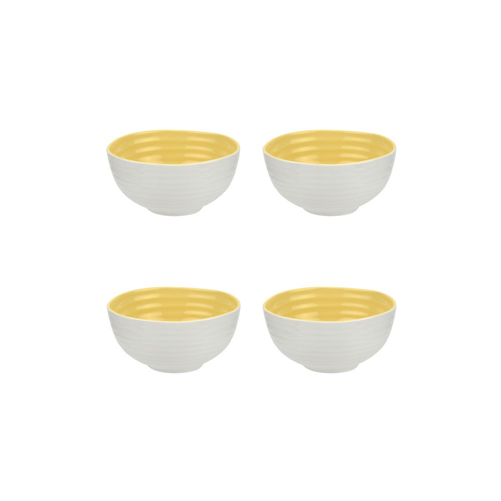 Набор из 4 салатников индивидуальных 14см "Софи Конран для Портмейрион" (желтые), Фарфор, Portmeirion, Великобритания