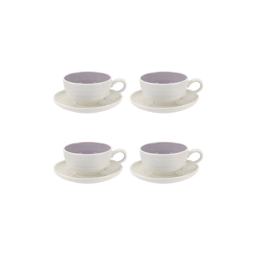 Набор чашек чайных с блюдцем Portmeirion "Софи Конран для Портмейрион" 200 мл, 4 шт (вишневый), Фарфор, Portmeirion, Великобритания