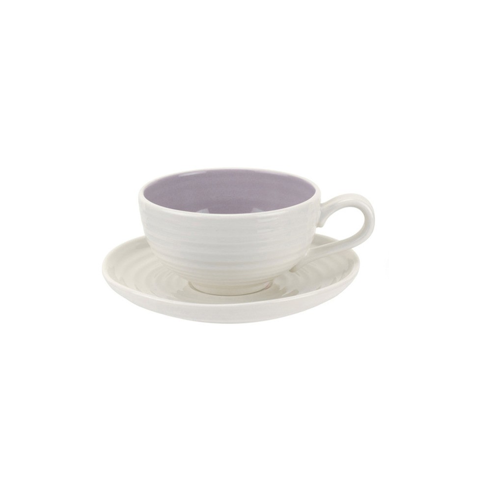 Чашка чайная с блюдцем Portmeirion "Софи Конран для Портмейрион" 200мл (вишневая), Фарфор, Portmeirion, Великобритания