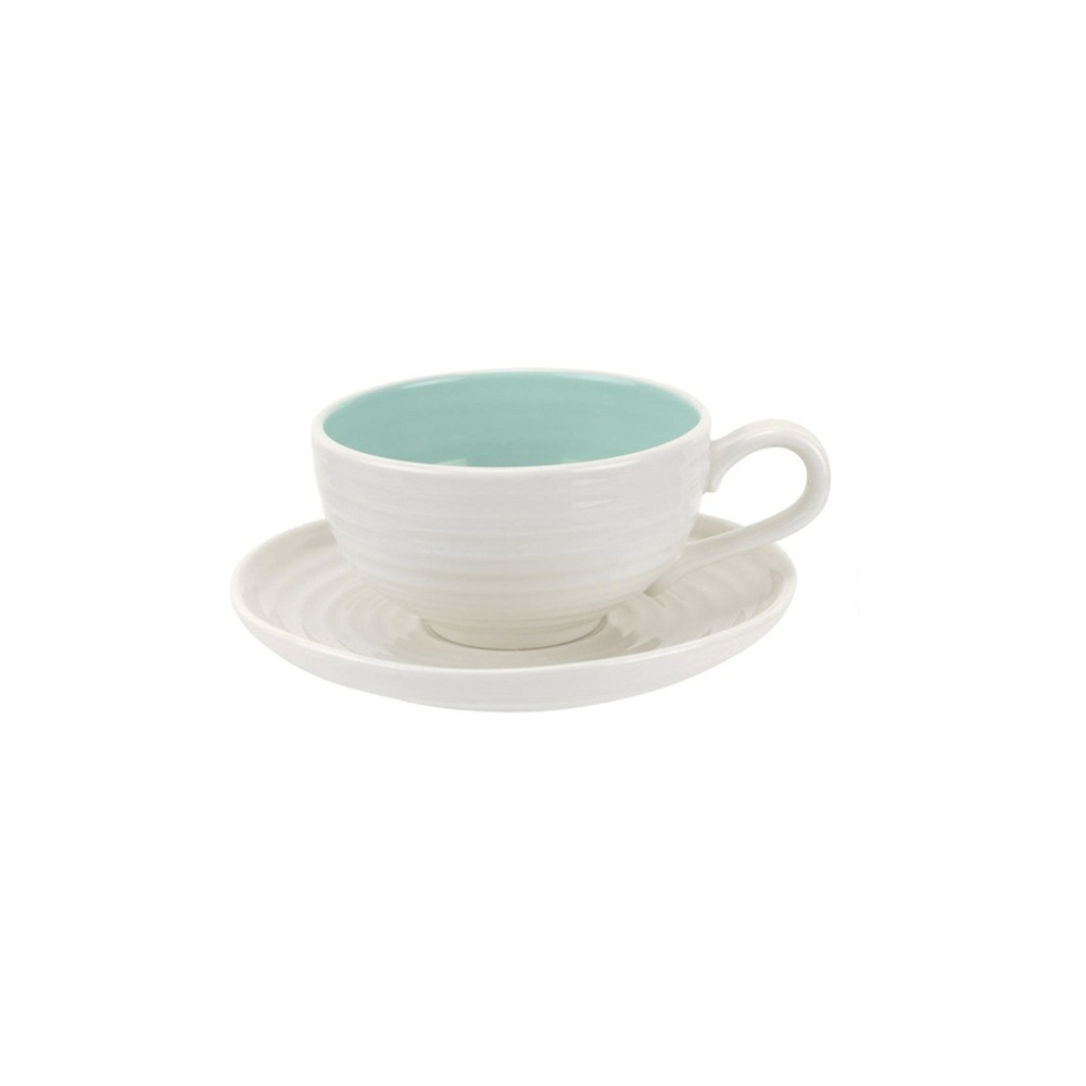 Чашка чайная с блюдцем Portmeirion "Софи Конран для Портмейрион" 200мл (мятная), Фарфор, Portmeirion, Великобритания