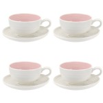 Набор чашек чайных с блюдцем Portmeirion "Софи Конран для Портмейрион" 200 мл, 4 шт (розовый), Фарфор, Portmeirion, Великобритания