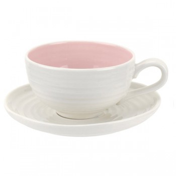 Чашка чайная с блюдцем Portmeirion "Софи Конран для Портмейрион" 200мл (розовая), Фарфор, Portmeirion, Великобритания