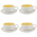 Набор чашек чайных с блюдцем Portmeirion "Софи Конран для Портмейрион" 200 мл, 4 шт (желтый), Фарфор, Portmeirion, Великобритания