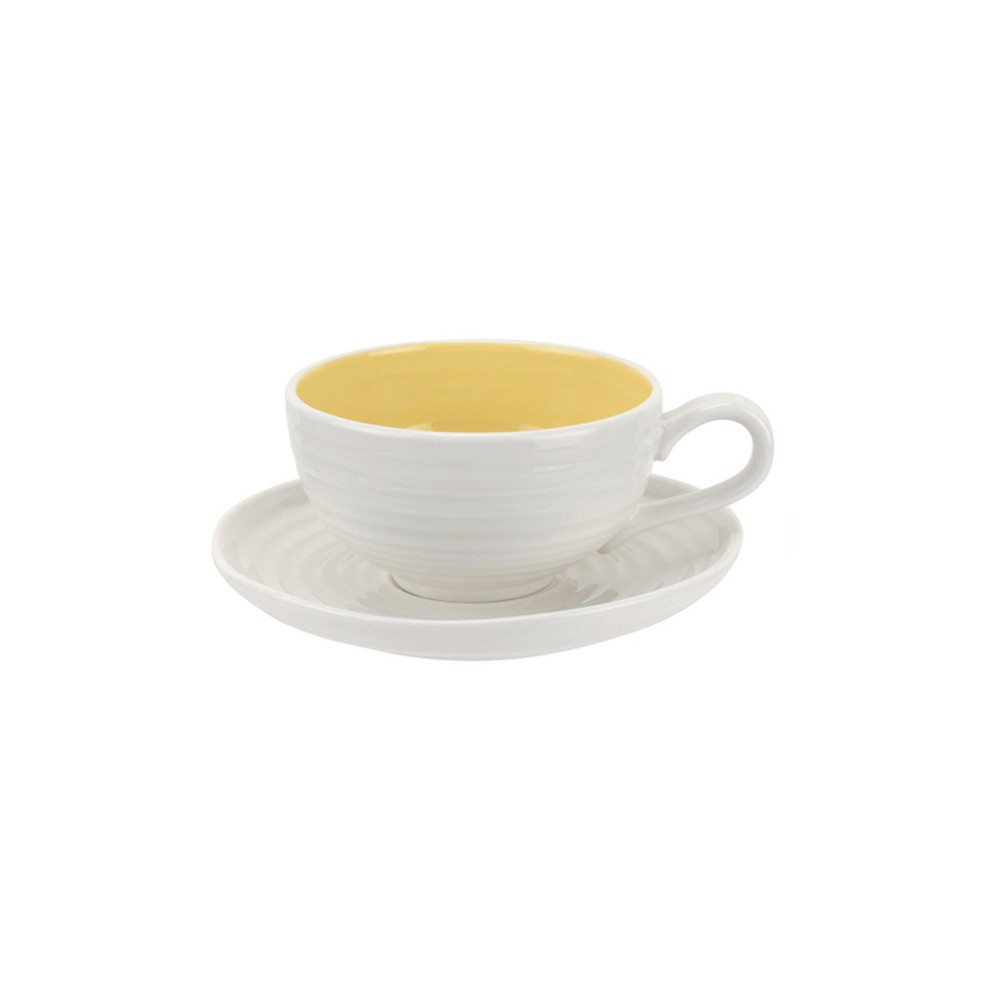 Чашка чайная с блюдцем Portmeirion "Софи Конран для Портмейрион" 200мл (желтая), Фарфор, Portmeirion, Великобритания