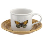 Чашка чайная с блюдцем Portmeirion "Ботанический сад. Гармония" 260мл (янтарное блюдце), Керамика, Portmeirion, Великобритания