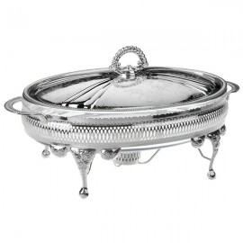 Мармит овальный с подогревом с крышкой Queen Anne 33см, Сталь нержавеющая, Queen Anne, Великобритания