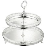 Блюдо двухъярусное Queen Anne 23,28см, Сталь нержавеющая, Queen Anne, Великобритания