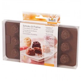 Формочки для шоколада и пралине Birkmann "Розы" (15 фигурок), Силикон, RBV Birkmann, Германия Формочки для шоколада и пралине Birkmann "Розы" (15 фигурок), Силикон, RBV Birkmann, Германия