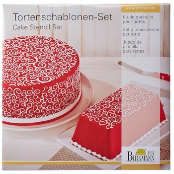 Набор трафаретов для украшения торта Birkmann "Завитки" 29x26см, 11,5x24см, 2 шт, Пластик, RBV Birkmann, Германия