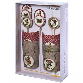 Набор форм для выпечки и украшения кексов Birkmann "Зимняя поэзия" 7см, 48 шт, Бумага, RBV Birkmann, Германия
