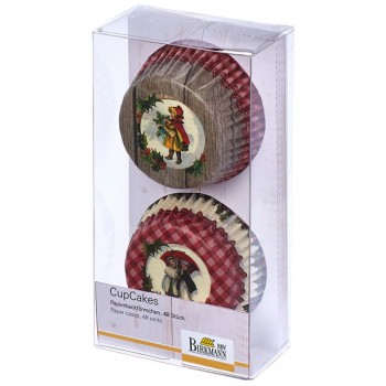 Набор форм для украшения кексов Birkmann "Зимняя поэзия" 7см, 48 шт, Бумага, RBV Birkmann, Германия