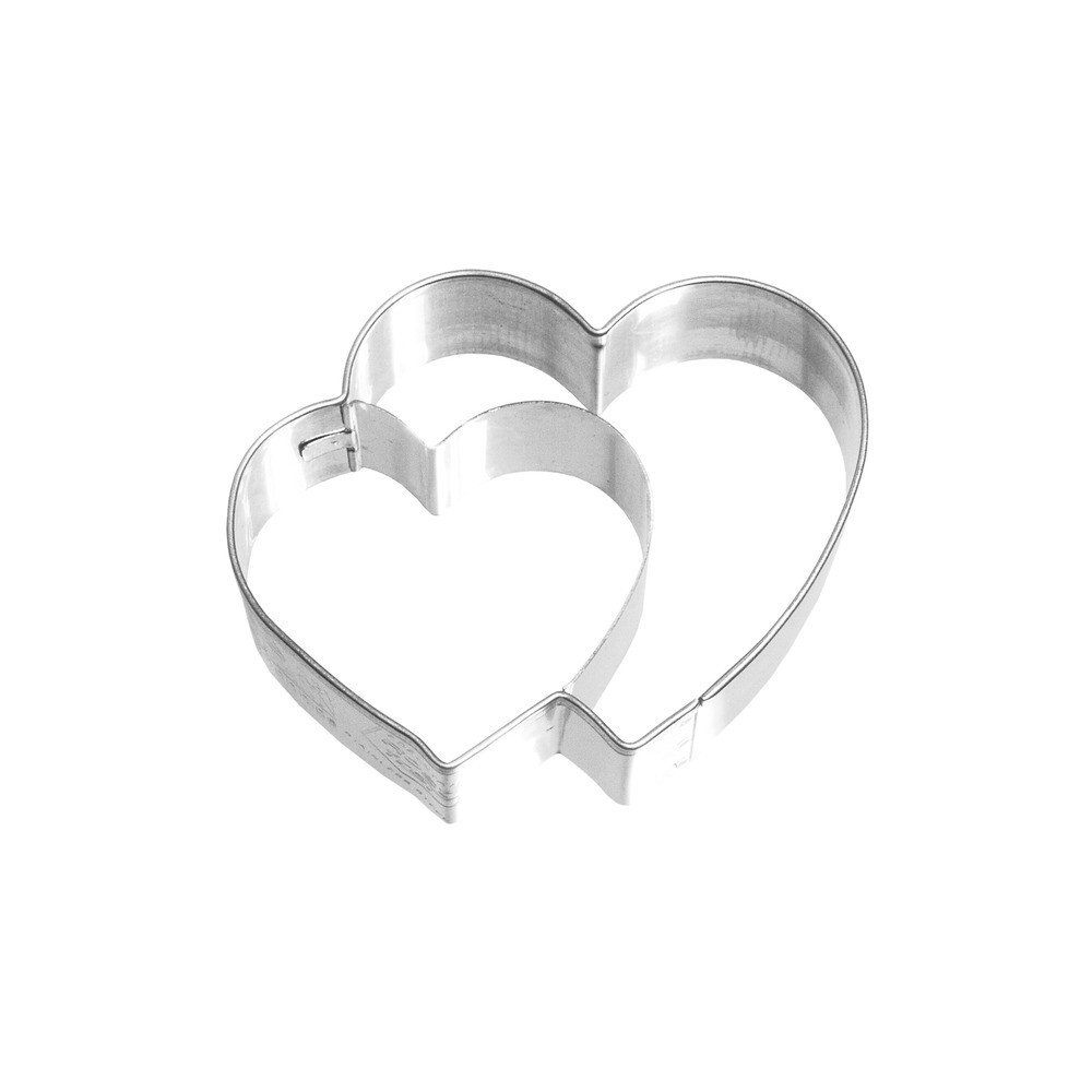 Формочка для выпечки Birkmann "Двойное сердце" 6,5см, Сталь нержавеющая, RBV Birkmann, Германия