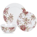 Сервиз столовый 4/12 "Красная роза", Фарфор, Royal Worcester, Великобритания