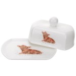 Масленка с крышкой 15,5см "Забавная фауна", Фарфор костяной, Royal Worcester, Великобритания
