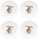 Набор из 4 тарелок закусочных 20см "Забавная фауна" "Заяц", Фарфор костяной, Royal Worcester, Великобритания