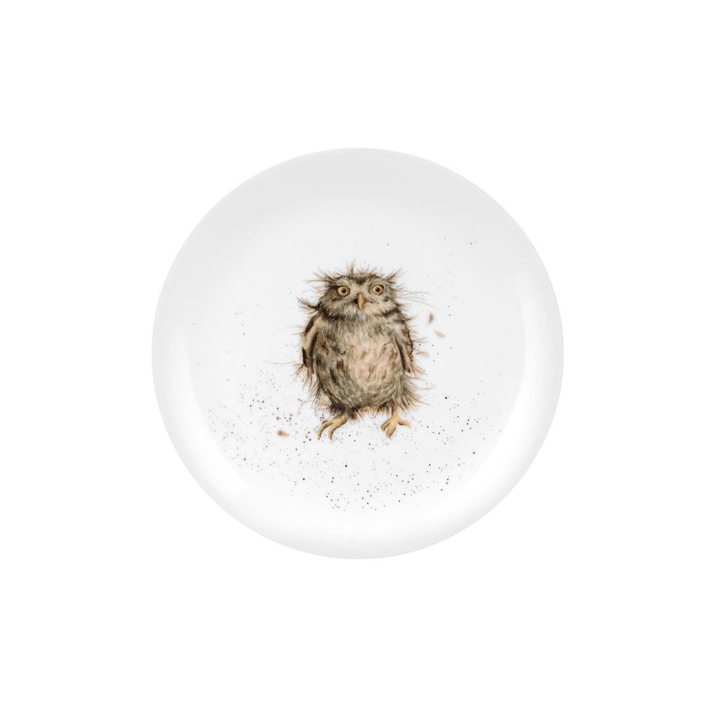 Тарелка закусочная 20см "Забавная фауна" "Сова", Фарфор костяной, Royal Worcester, Великобритания