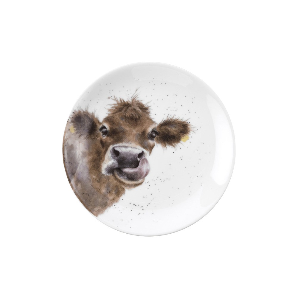 Тарелка десертная 16,5см "Забавная фауна" "Корова", Фарфор, Royal Worcester, Великобритания