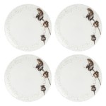 Набор из 4 тарелок обеденных Royal Worchester "Забавная фауна.Мышки" 27см, Фарфор, Royal Worcester, Великобритания