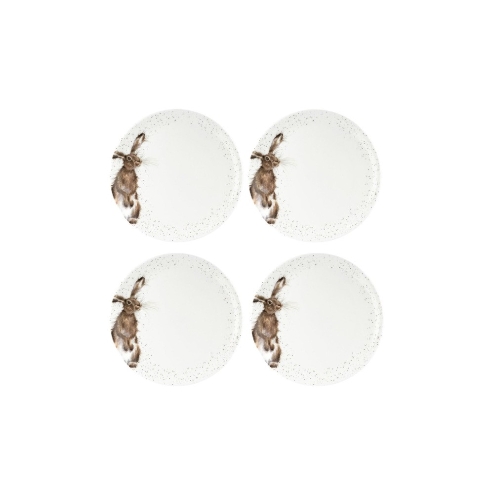 Набор из 4 тарелок обеденных Royal Worchester "Забавная фауна.Заяц" 27см, Фарфор, Royal Worcester, Великобритания