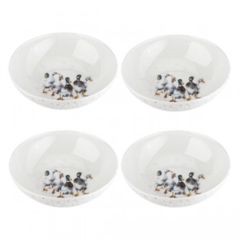 Набор из 4 салатников индивидуал-х Royal Worchester "Забавная фауна.Утки" 15см, Фарфор, Royal Worcester, Великобритания