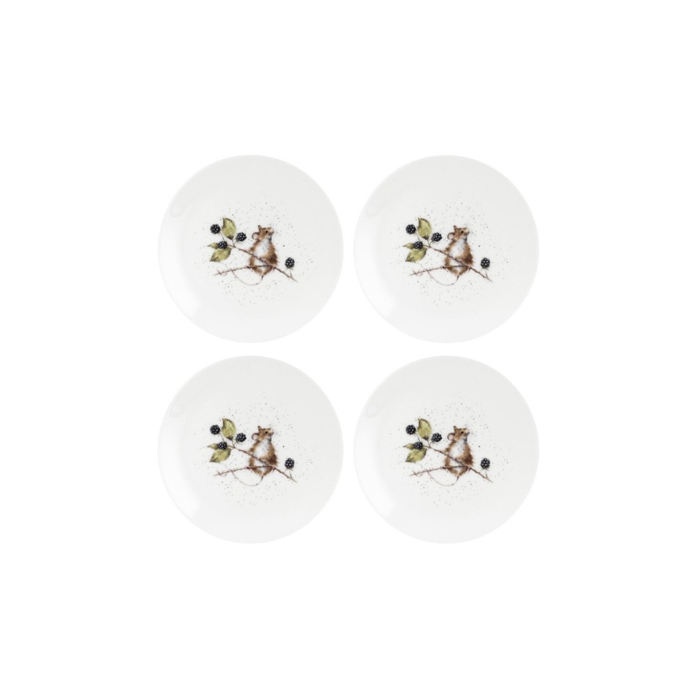 Набор из 4 тарелок закусочных Royal Worchester "Забавная фауна.Мышка" 20см, Фарфор, Royal Worcester, Великобритания