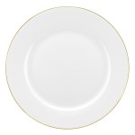 Набор из 4 тарелок обеденных Royal Worcester "Интуиция.Золотой кант" 27см, Фарфор костяной, Royal Worcester, Великобритания