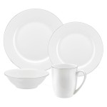 Набор чайно-столовый Royal Worcester "Интуиция.Платиновый кант" 4/16, Фарфор костяной, Royal Worcester, Великобритания